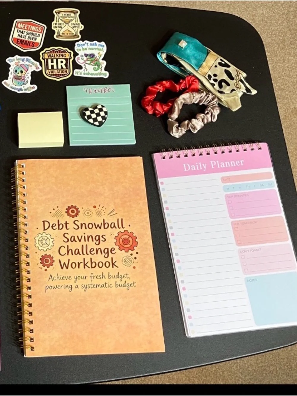 Debt Snowball Savings Challenge Workbook - Peach Cover